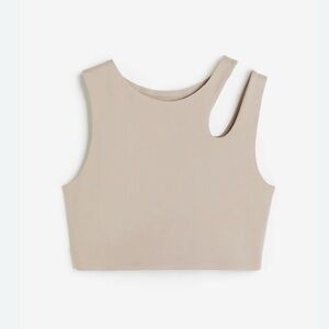 H&M Move Beige Cutout Sports Bra NWOT